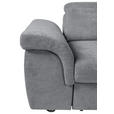 ECKSOFA Grau Flachgewebe  - Schwarz/Grau, KONVENTIONELL, Kunststoff/Textil (280/235cm) - Carryhome