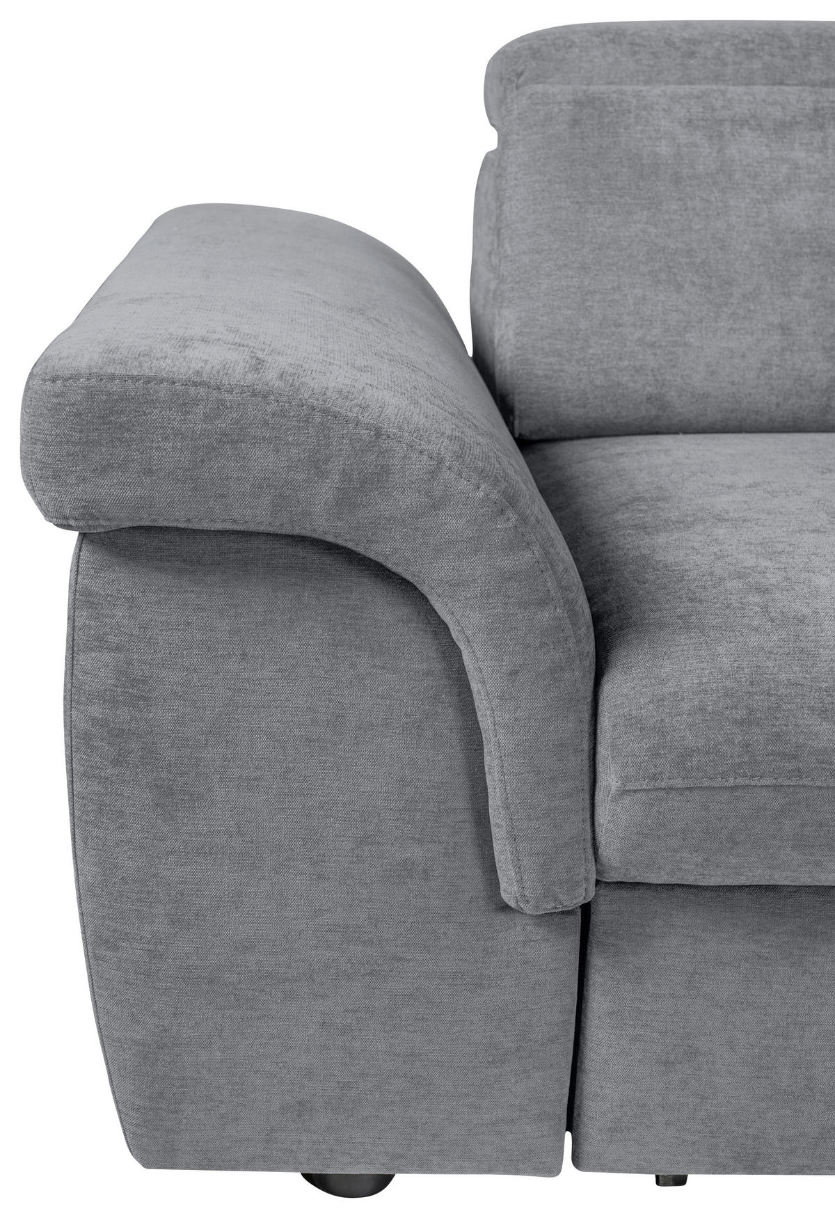ECKSOFA Grau Flachgewebe  - Schwarz/Grau, KONVENTIONELL, Kunststoff/Textil (280/235cm) - Carryhome