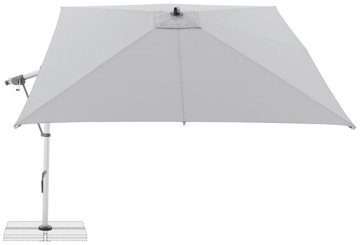 AMPELSCHIRM 300x300 cm  - Hellgrau, Basics, Textil/Metall (300/300cm) - Doppler