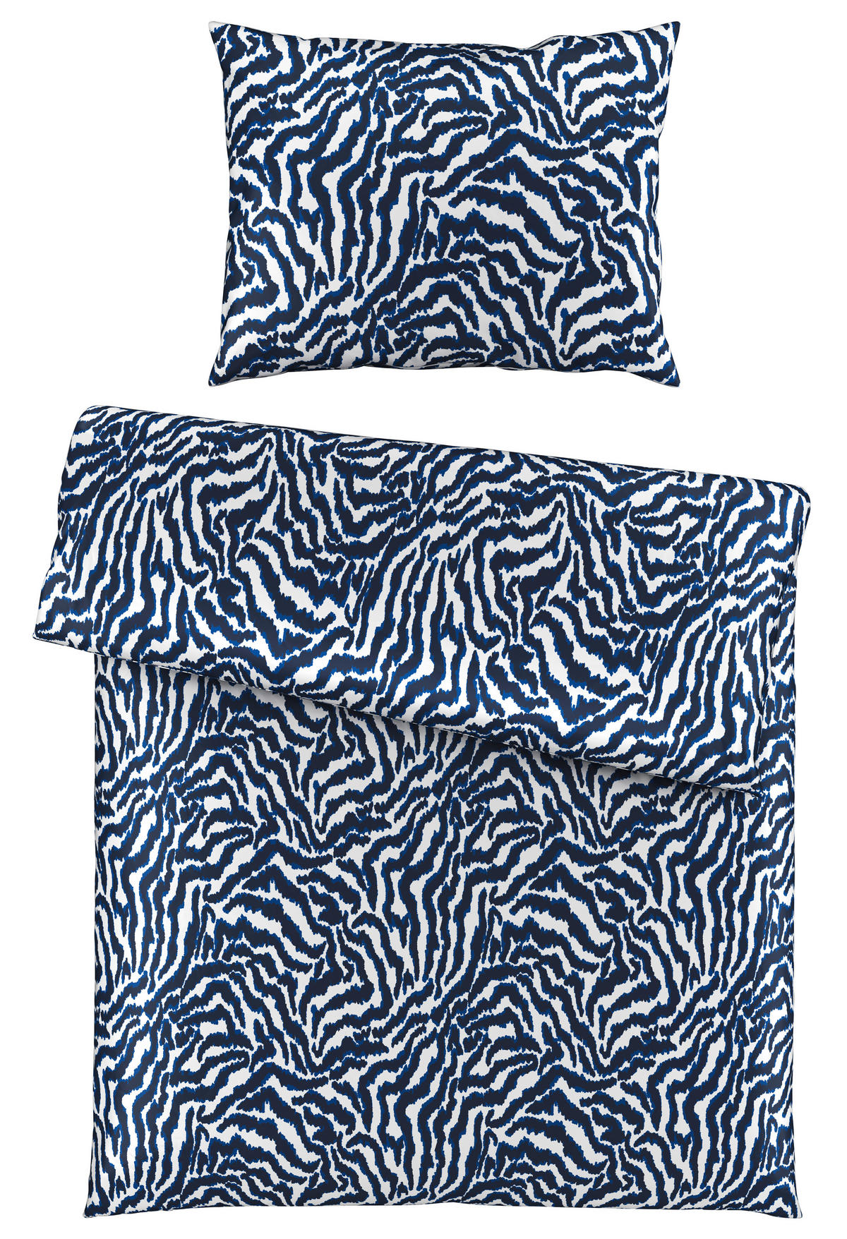 ÁGYNEMŰHUZAT-GARNITÚRA 140/200 cm  - kék/fehér, Basics, textil (140/200cm) - Novel