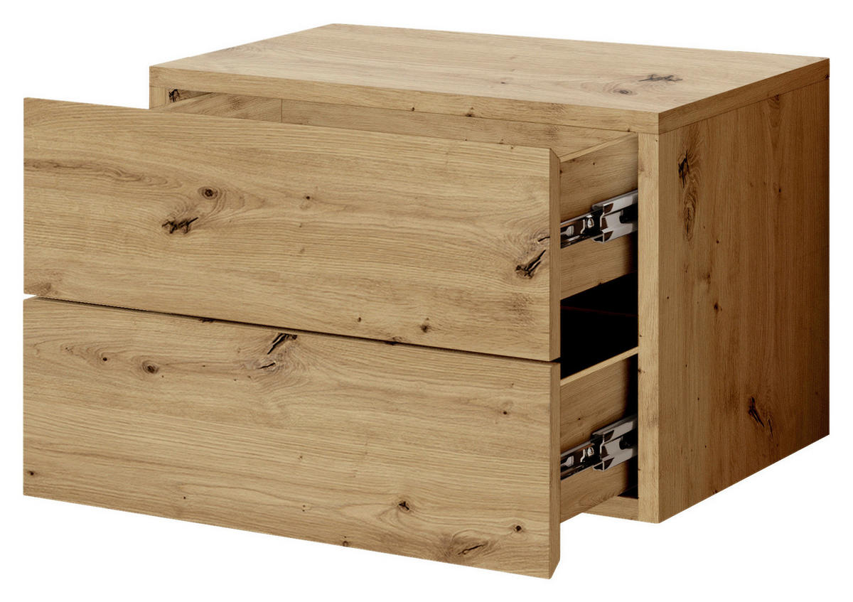 NOČNÝ STOLÍK, dub artisan, 42/28/30 cm - dub artisan, Modern, kompozitné drevo (42/28/30cm) - Livetastic