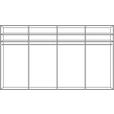 SCHWEBETÜRENSCHRANK  in Eiche Artisan, Weiß Hochglanz  - Weiß Hochglanz/Alufarben, KONVENTIONELL, Holzwerkstoff/Metall (315/229/62cm) - Xora