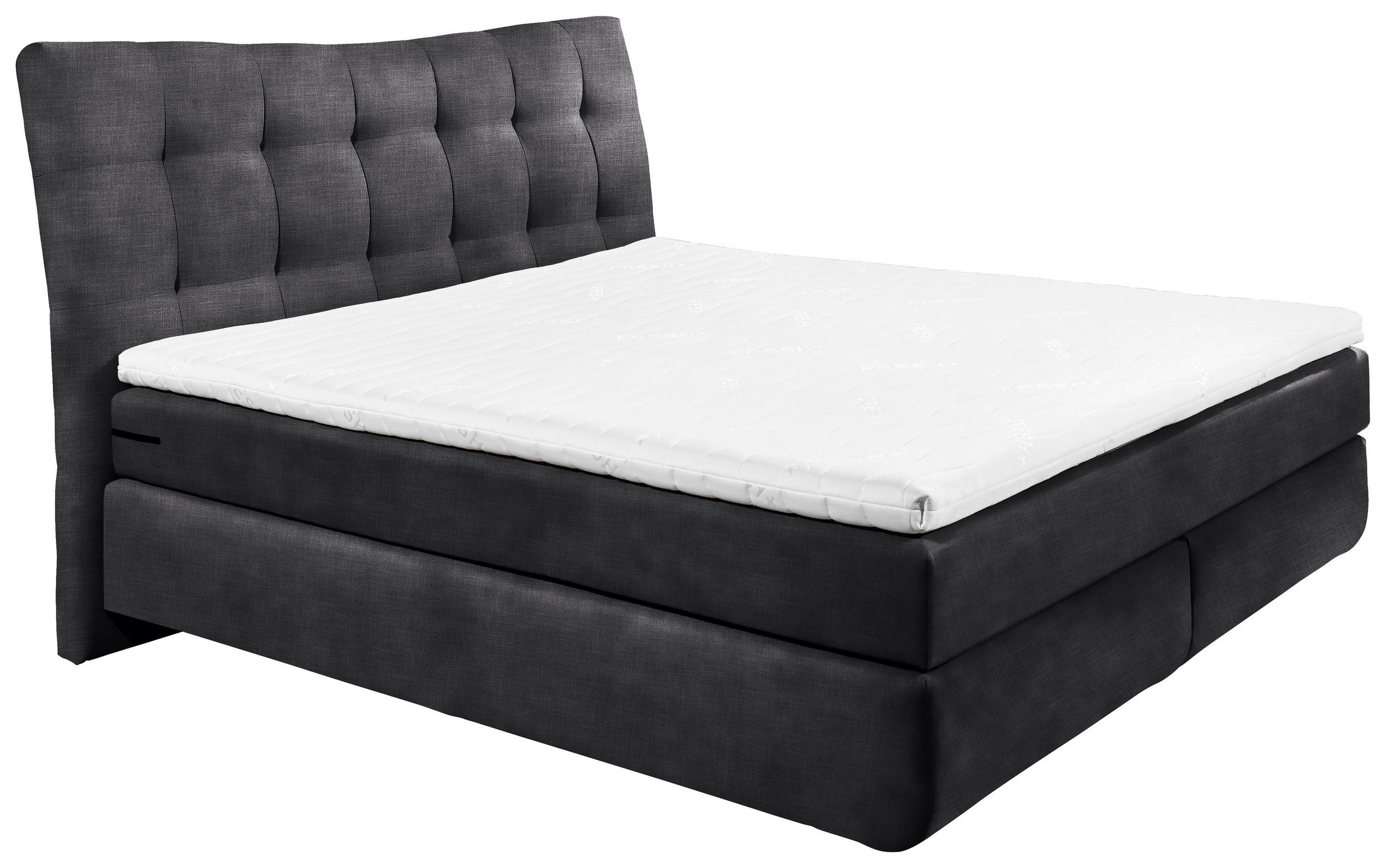 BOXSPRINGBETT 180/200 cm  in Schwarz  - Schwarz, Basics, Holzwerkstoff/Kunststoff (180/200cm) - Esposa