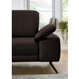 ECKSOFA in Echtleder Braun  - Schwarz/Braun, Design, Leder/Metall (193/332cm) - Dieter Knoll