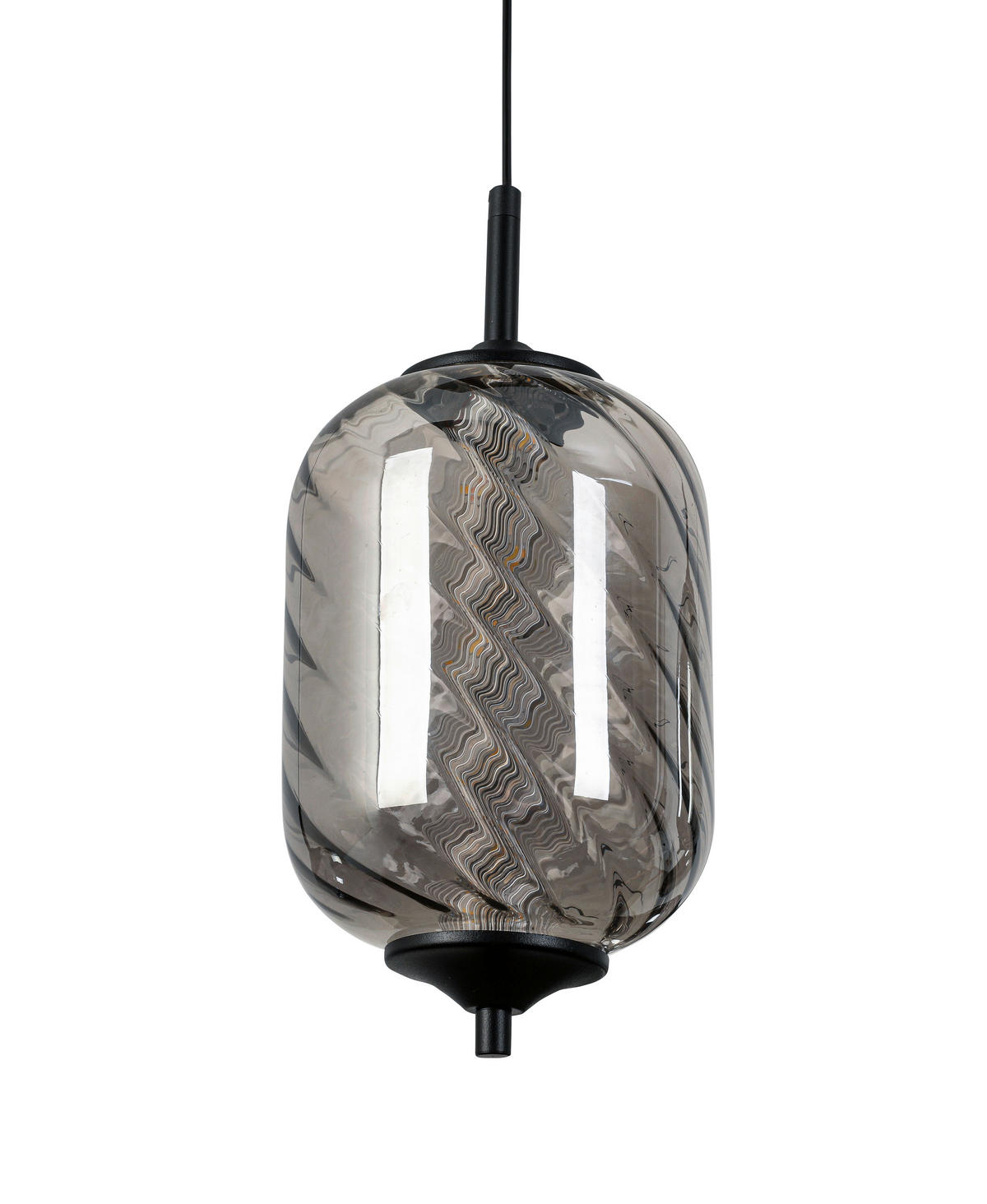 LED-HÄNGLAMPA 73/23/120 cm  - kromfärg/svart, Design, metall/glas (73/23/120cm) - Novel