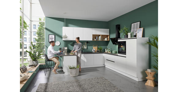 EINBAUKÜCHE   - Weiß, Design, Holzwerkstoff - Novel