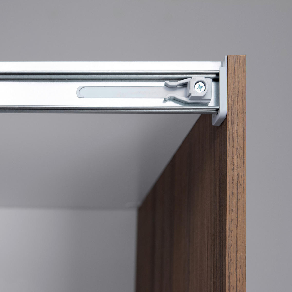 SCHIEBETÜRENSCHRANK 150/211,5/61,5 cm Walnussfarben  - Weiss/Walnussfarben, Modern, Holzwerkstoff/Metall (150/211,5/61,5cm) - MID.YOU