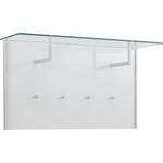GARDEROBENPANEEL 102/57/32,5 cm  - Klar/Alufarben, Design, Glas/Holzwerkstoff (102/57/32,5cm) - Dieter Knoll