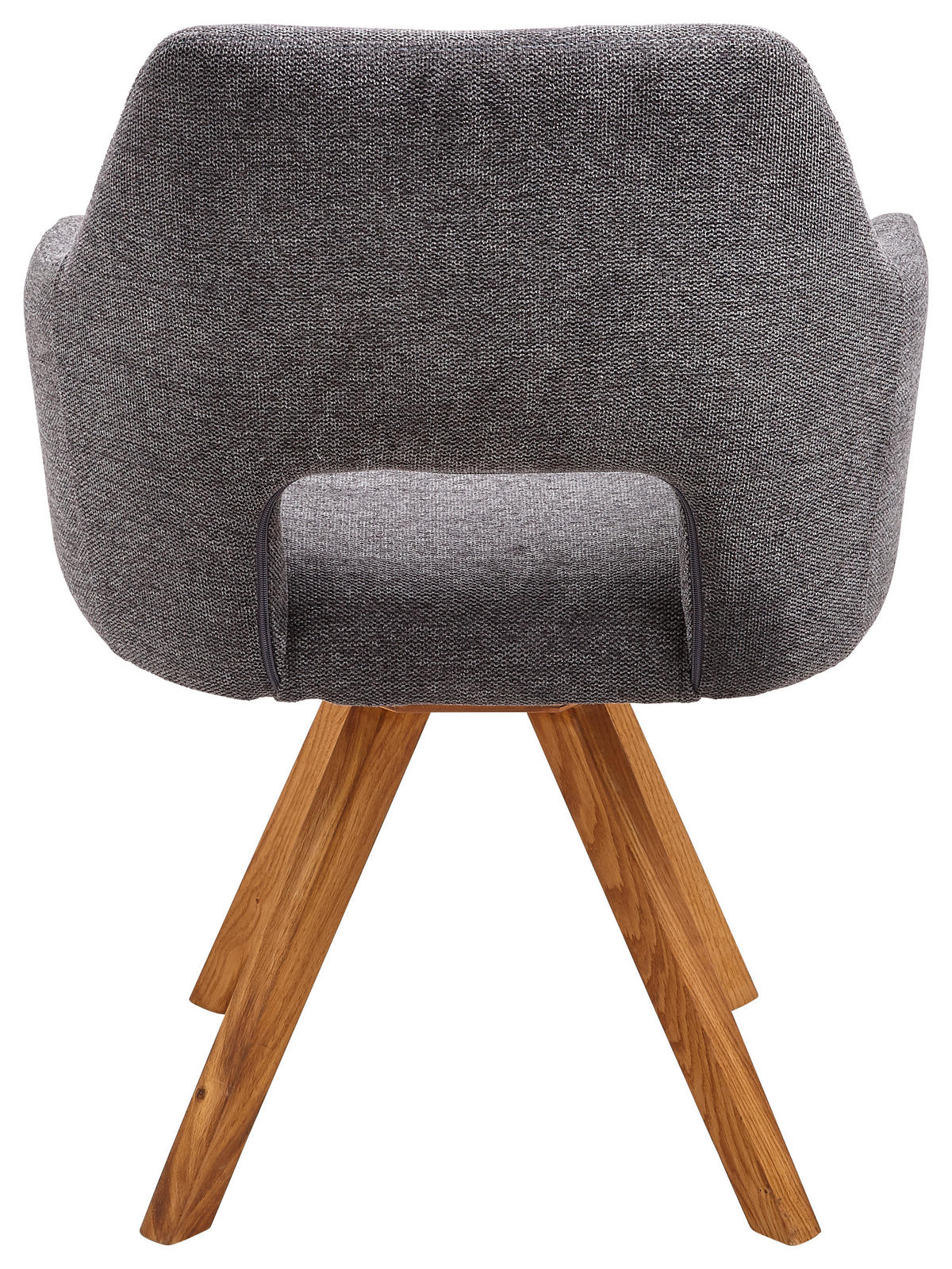 ARMLEHNSTUHL  in Webstoff  - Eichefarben/Anthrazit, Design, Holz/Textil (57/84/57cm) - Voleo