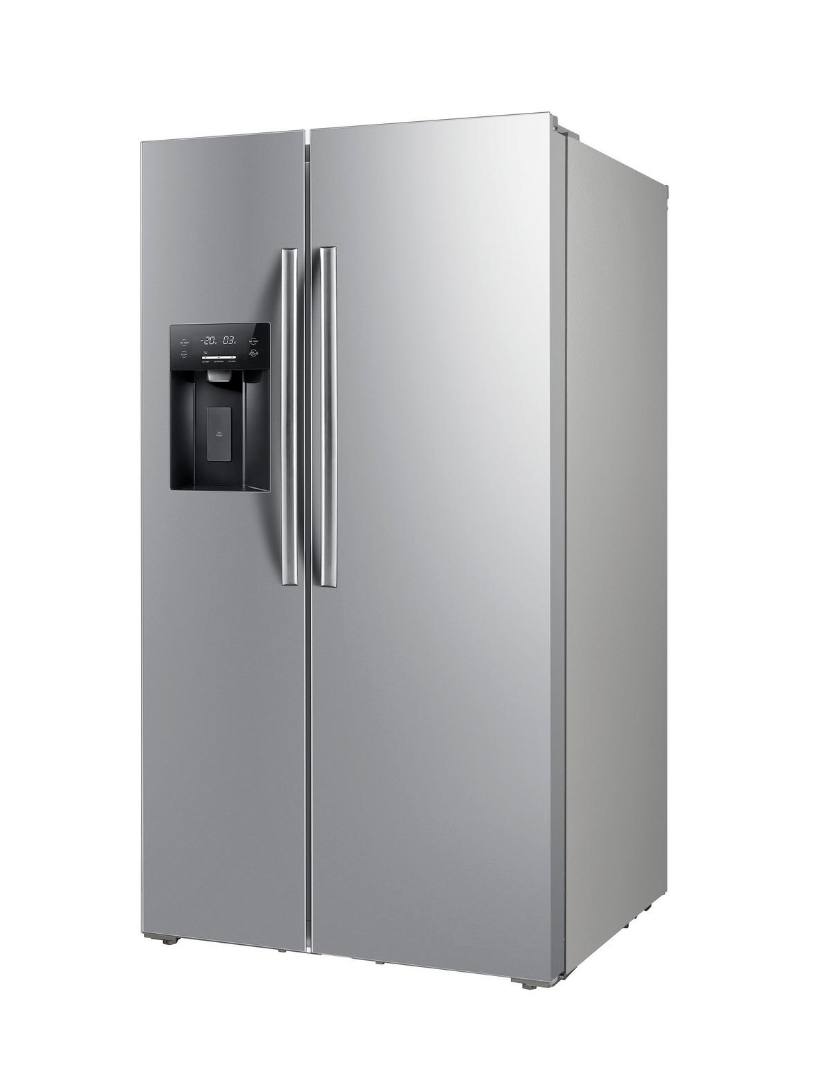 SIDE-BY-SIDE 91.1/178/70.6 cm  - Edelstahlfarben, Basics, Kunststoff (91.1/178/70.6cm) - Wolkenstein