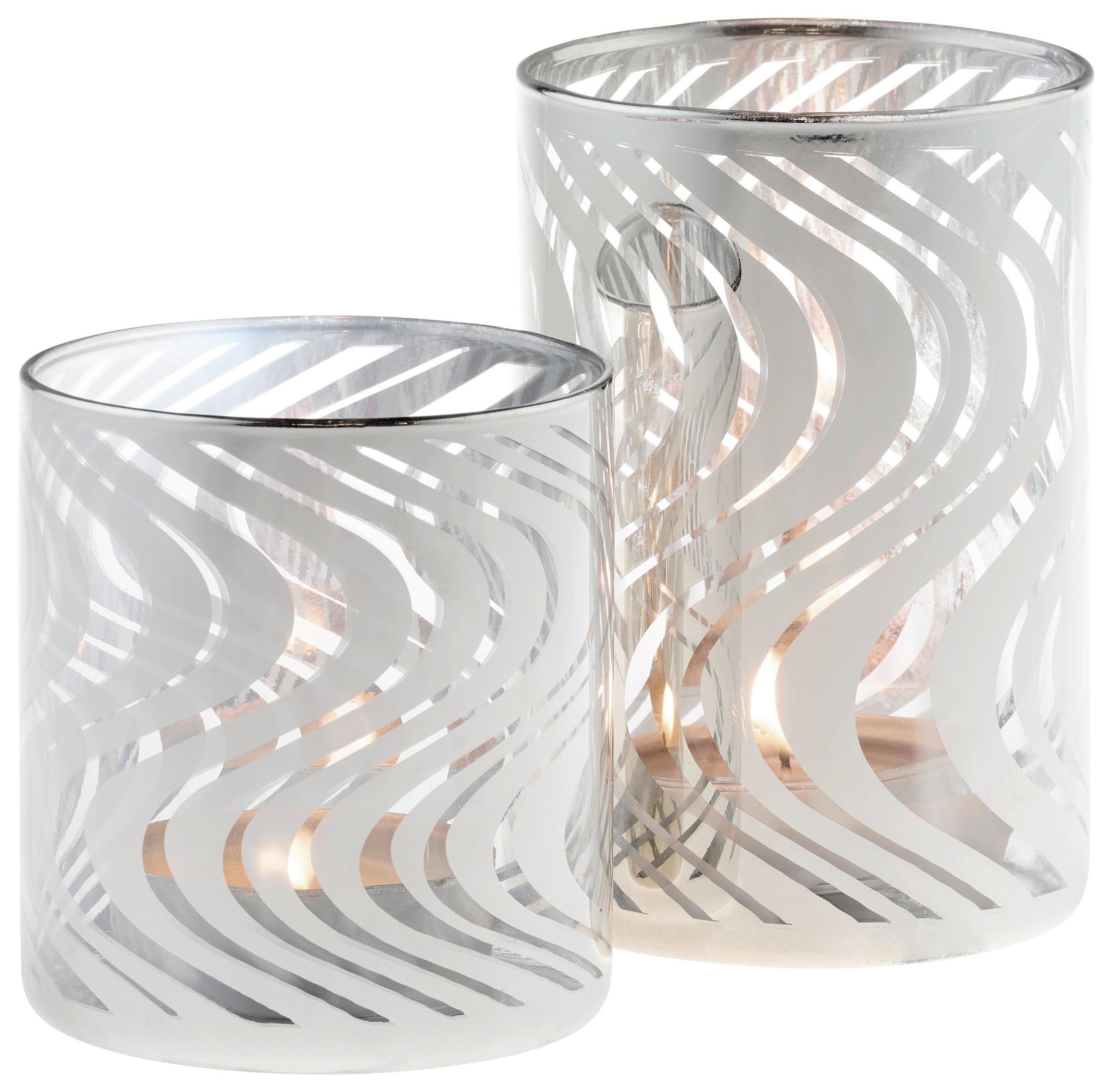 ÜVEG TEAMÉCSESTARTÓ - ezüst, Basics, Üveg (9/10cm) - Ambia Home
