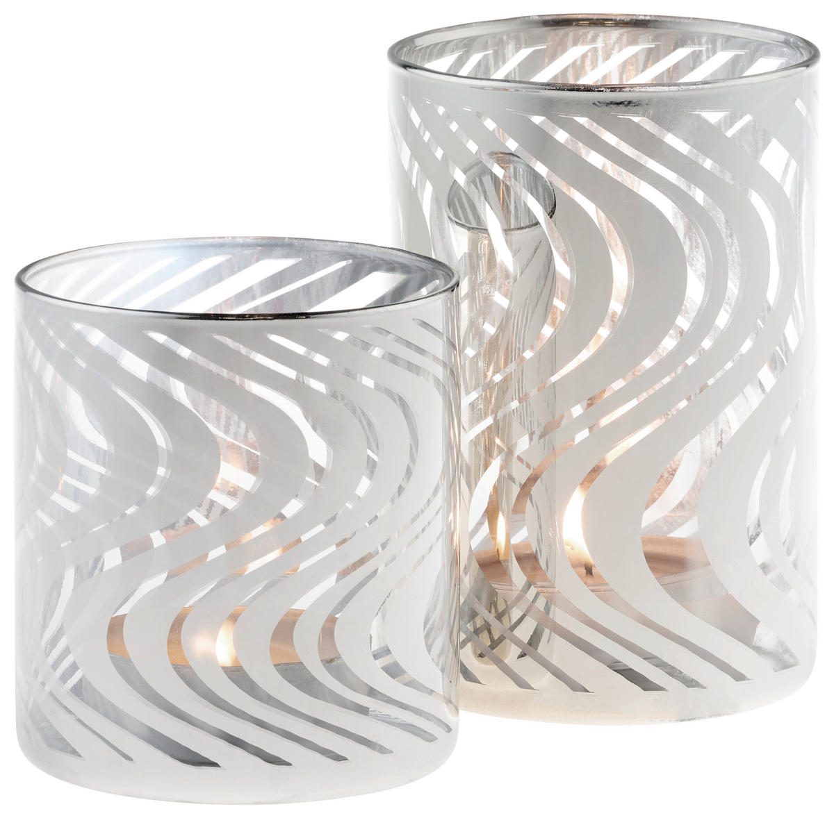 ÜVEG TEAMÉCSESTARTÓ - ezüst, Basics, Üveg (9/10cm) - Ambia Home