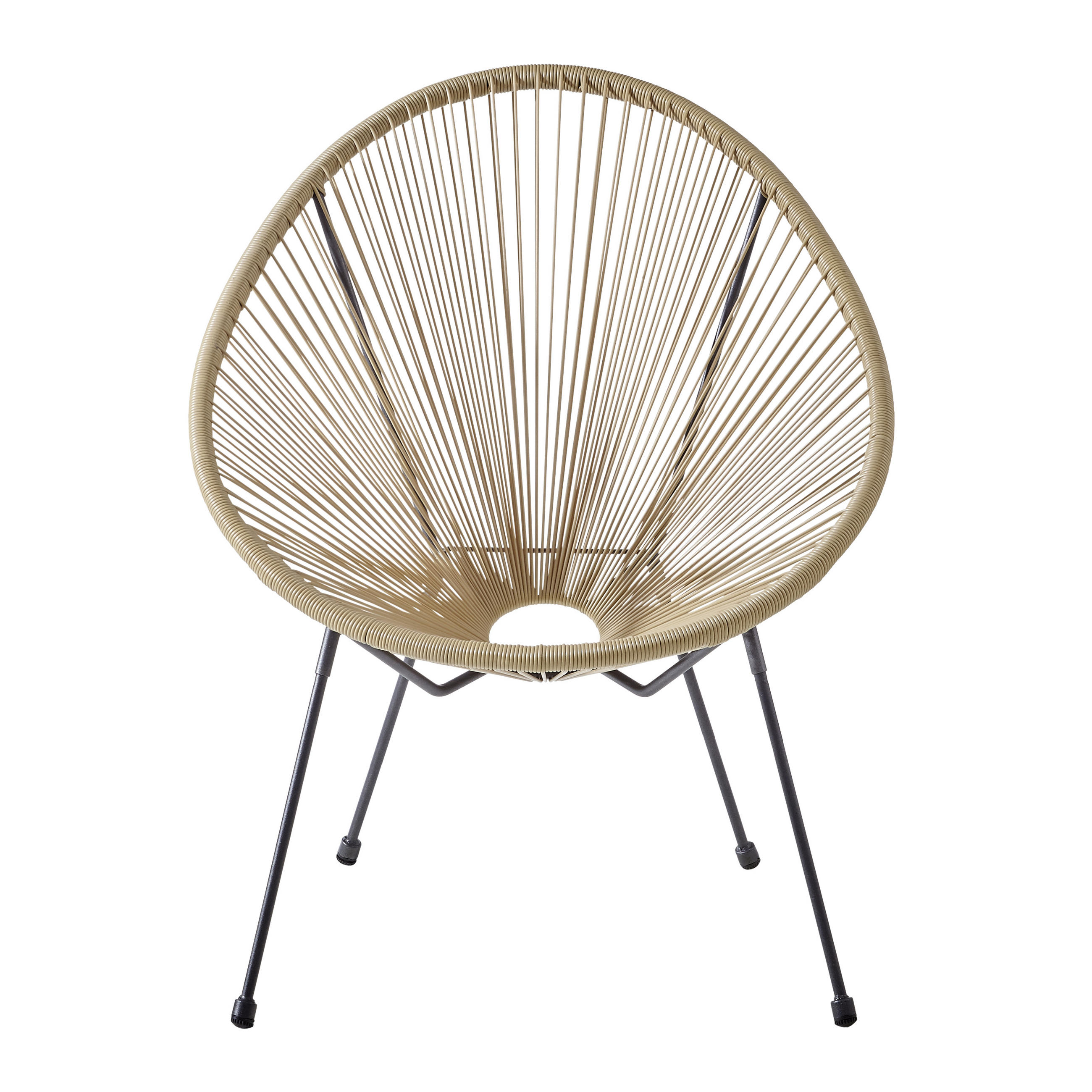 ZÁHRADNÉ KRESLO, kov, plast - sivohnedá/čierna, Design, kov/plast (72/88/77cm) - Ambia Garden