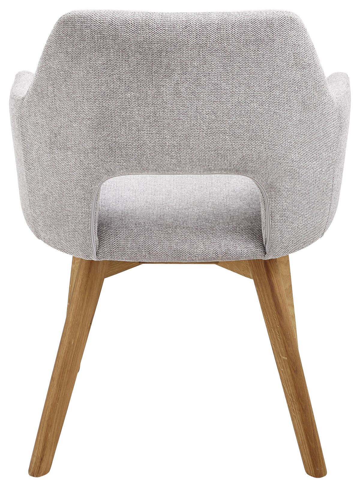 KAROSSZÉK szürke, tölgyfa  - tölgyfa/szürke, Design, textil/fa (57/84/57cm) - Voleo