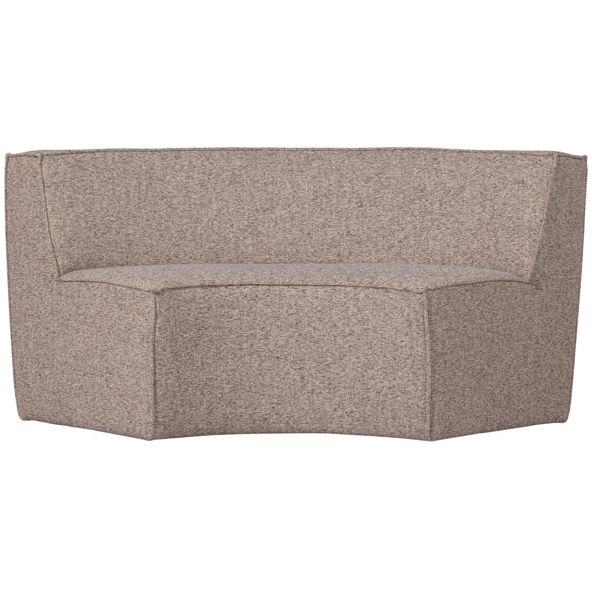 ECKBANK Webstoff Sandfarben Kunststoff   - Sandfarben/Schwarz, Design, Kunststoff/Textil (186/85/90cm) - Livetastic