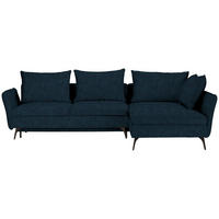 ECKSOFA in Webstoff Petrol  - Petrol/Schwarz, Modern, Textil/Metall (282/182cm) - Carryhome