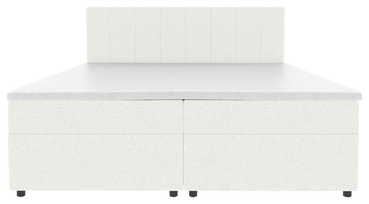 BOXBETT 140/200 cm,  in Creme, Topper, Matratzen, Bettschubladen, H3 = fest  - Creme/Schwarz, KONVENTIONELL, Kunststoff/Textil (140/200cm) - Boxxx