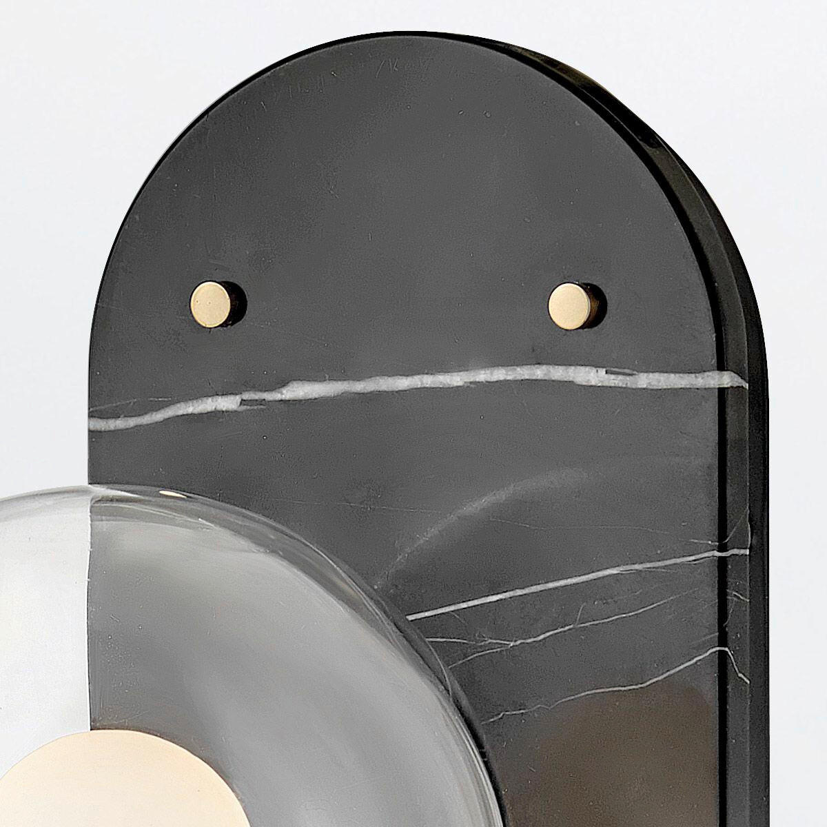 WANDLEUCHTE Gilda  41,4/14/20,3 cm  - Messingfarben/Schwarz, KONVENTIONELL, Glas/Metall (41,4/14/20,3cm) - Elstead Lighting