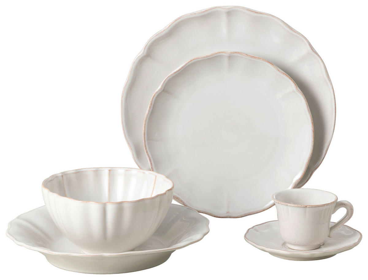 KOMBISERVICE Weiß ALENTEJO 30-teilig 6 Personen  - Weiß, Basics, Keramik - Costa Nova