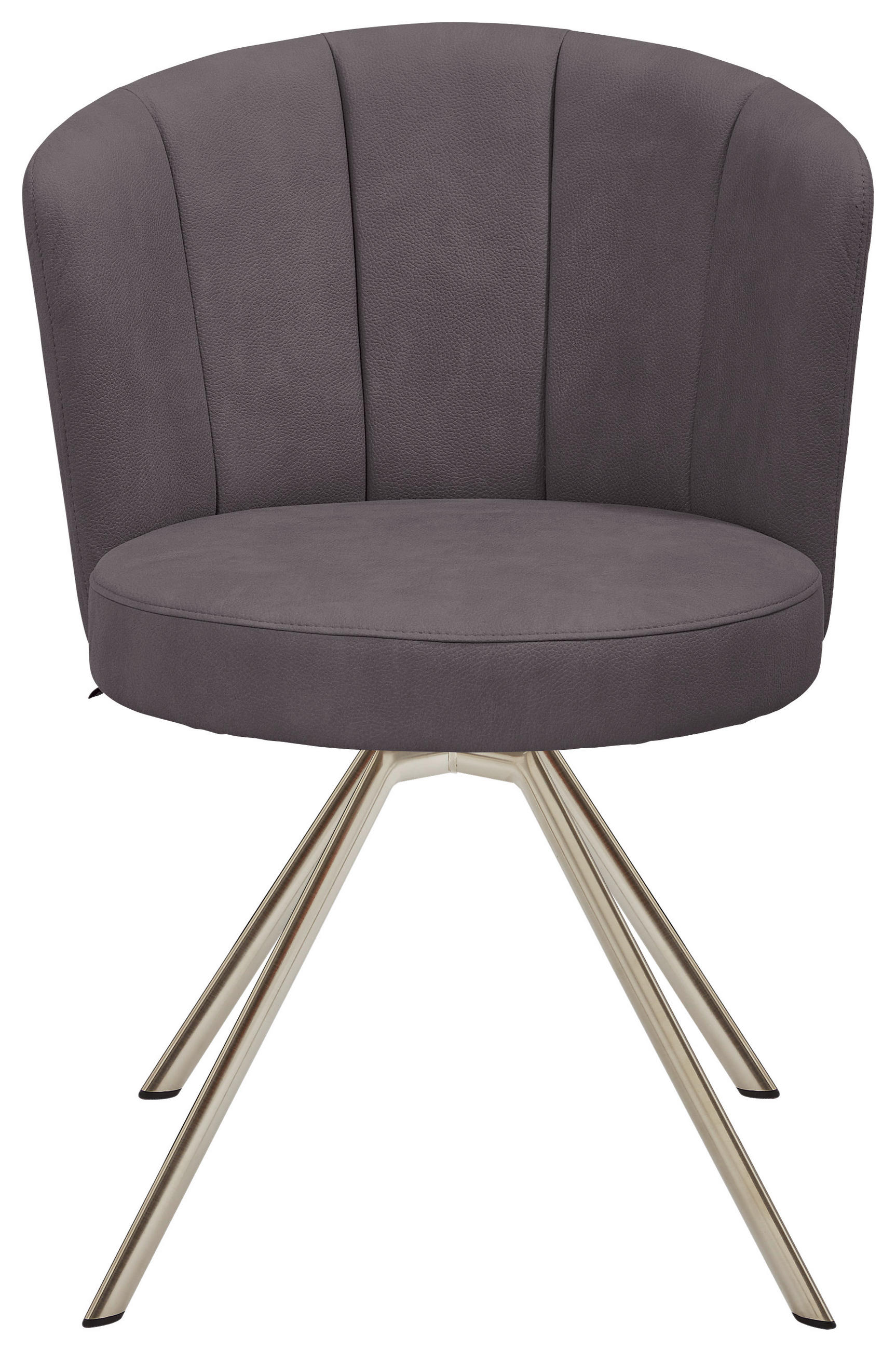 STUHL drehbar Mikrofaser Schwarz, Edelstahlfarben  - Edelstahlfarben/Schwarz, Design, Textil/Metall (62/83/64cm) - Venjakob