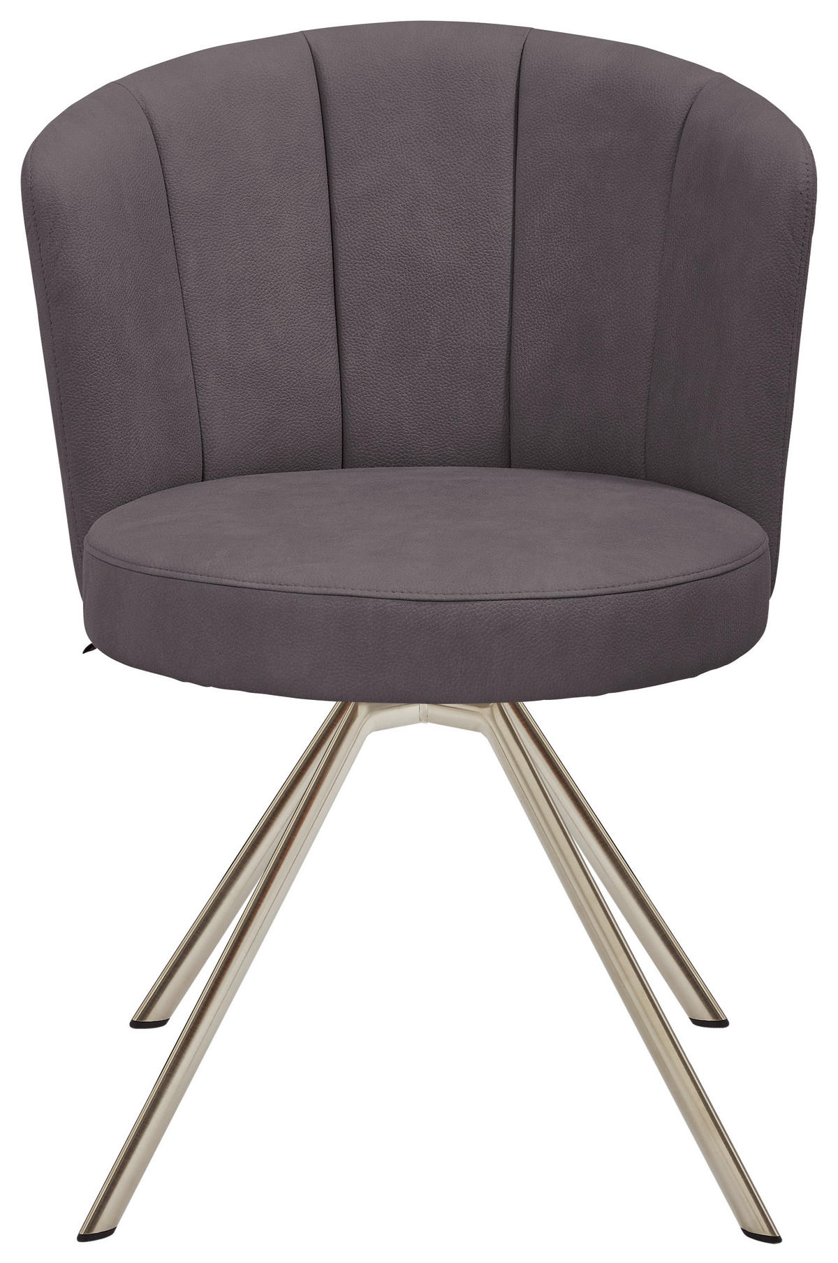 STUHL drehbar Mikrofaser Schwarz, Edelstahlfarben  - Edelstahlfarben/Schwarz, Design, Textil/Metall (62/83/64cm) - Venjakob