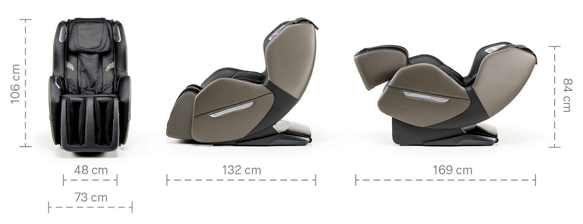 MASSAGESESSEL in Schwarz  - Schwarz, Basics, Kunststoff/Textil (72/105/156cm) - iRest