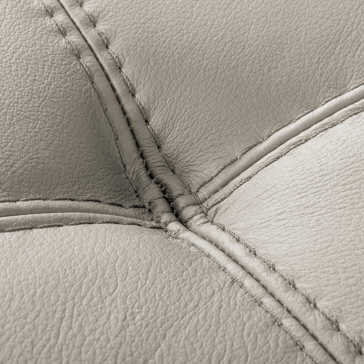 ECKSOFA  in Lederlook Echtleder Platinfarben  - Platinfarben/Schwarz, Design, Leder/Textil (247/173cm) - Livetastic