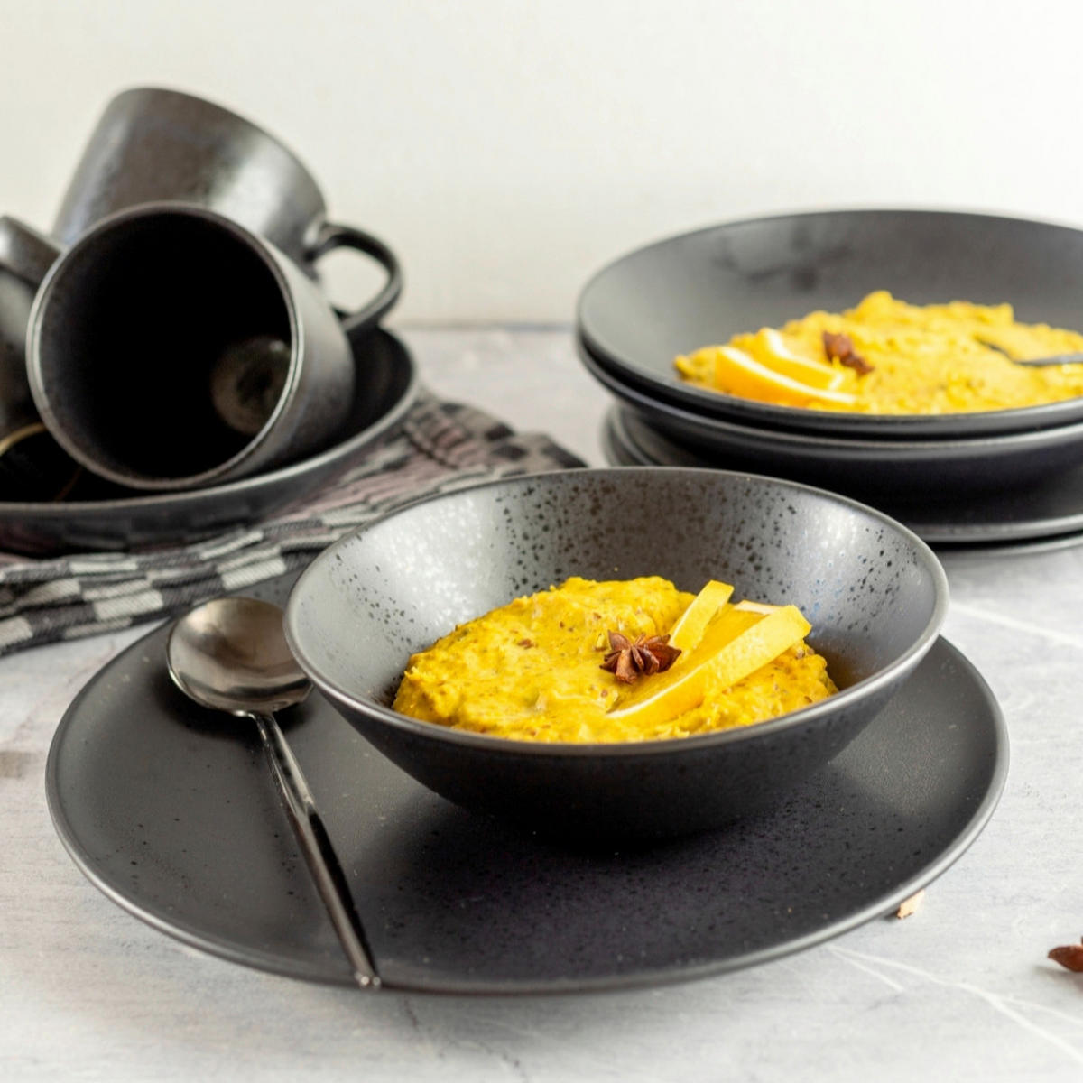 SPEISETELLERSET ESSENTIAL 6-teilig  - Schwarz, Basics, Keramik (27/2,3cm) - Mäser