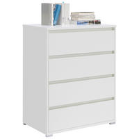 KOMODA  80/103/48 cm  bela  - bela/srebrna, Dizajnerski, pločasti materijal/plastika (80/103/48cm) - Carryhome