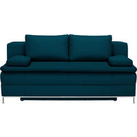 BOXSPRINGSOFA  mit Stoffauswahl Webstoff Petrol  - Chromfarben/Petrol, Design, Textil/Metall (200/93/107cm) - Novel