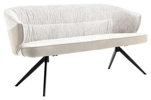 KLUPA  crna, bež, cappuccino  drvo, metal, tekstil      - cappuccino/bež, Lifestyle, drvo/metal (180/86/71cm) - Livetastic