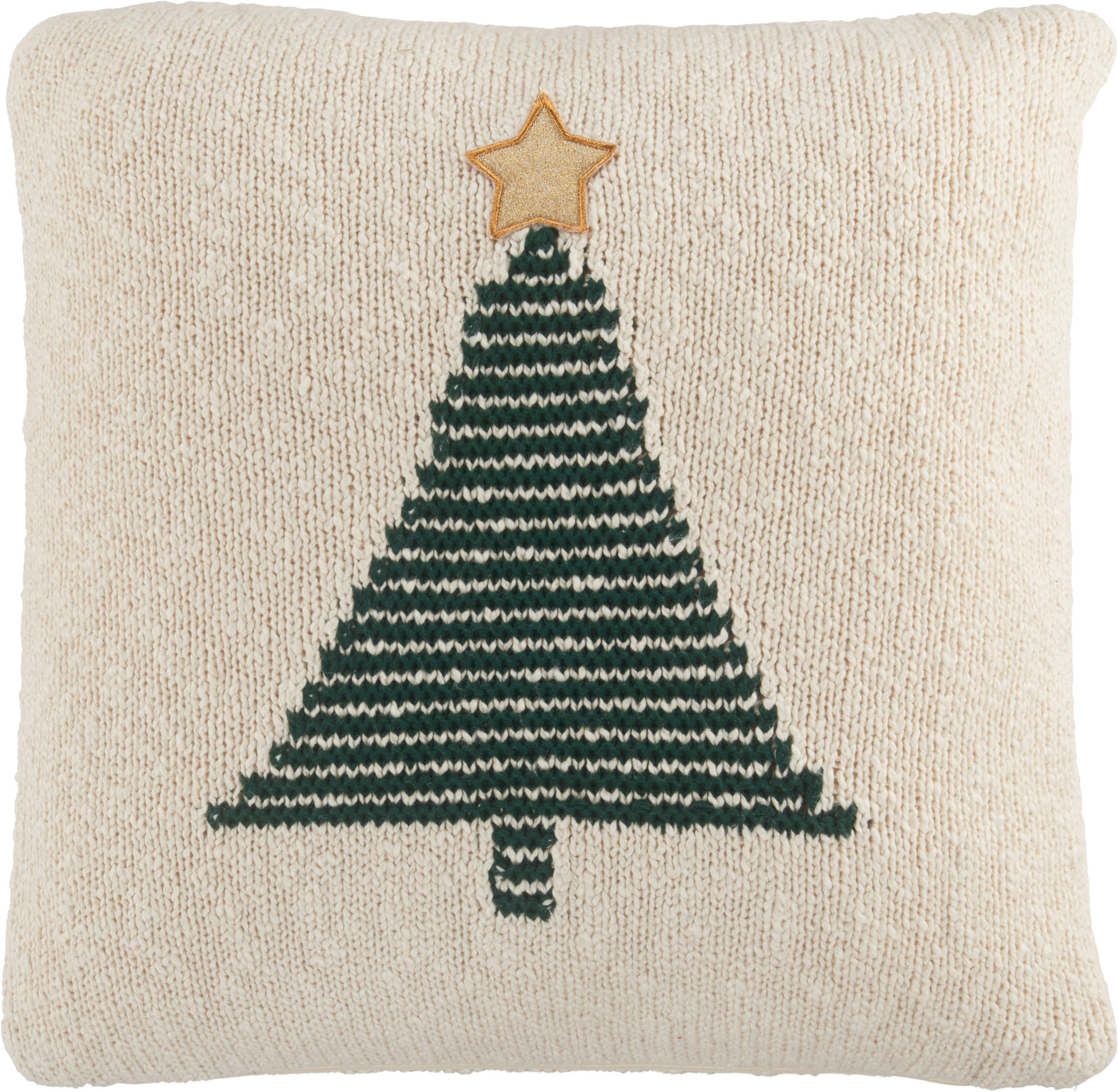 DEKORAČNÝ VANKÚŠ 50/50 cm - zelená/prírodná farba, Konventionell, textil (50/50cm) - X-Mas