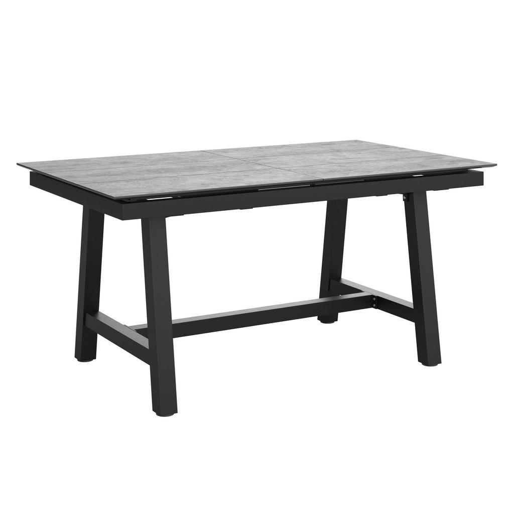 Thumbnail - Amatio Loungetisch, Anthrazit, Grau, Metall, Kunststoff, rechteckig, A-Form, 89x72x150-210 cm, ausziehbar, Loungemöbel, ...