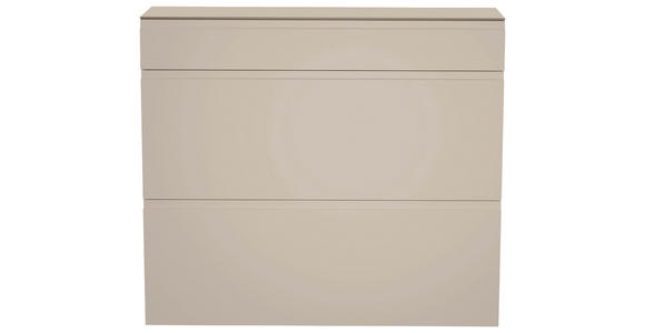 SCHUHKIPPER - Taupe, Design, Glas/Holzwerkstoff (110/96/33cm) - Moderano