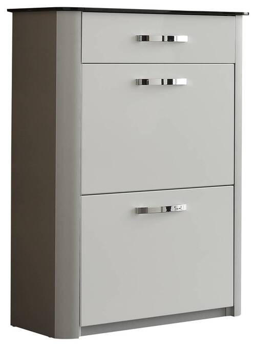 SCHUHKIPPER Dekorfolie Weiß, Alufarben  - Chromfarben/Alufarben, Design, Glas/Holzwerkstoff (71/97/35cm) - Moderano