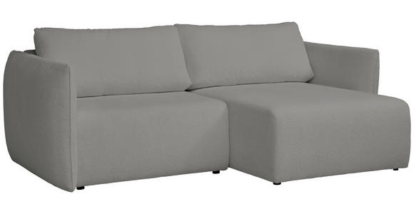 ECKSOFA Greige Jersey Rückenkissen, Bettkasten, Schlaffunktion, Rücken echt, Liegefläche im Originalstoff  - Greige/Schwarz, KONVENTIONELL, Kunststoff/Textil (238/148cm) - Carryhome