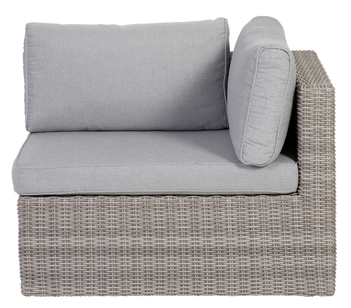 LOUNGEGARNITUR   93/65/71 cm Stahl  - Grau, Basics, Glas/Textil (93/65/71cm) - Gardenson