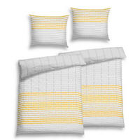 BETTWÄSCHE 4-teilig Seersucker 140/200 cm  - Gelb, Basics, Textil (140/200cm) - Florella