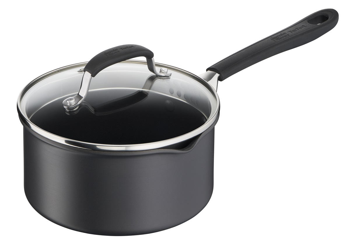 STEKGRYTA 18 cm  - svart/transparent, Design, metall/glas (18cm) - Tefal