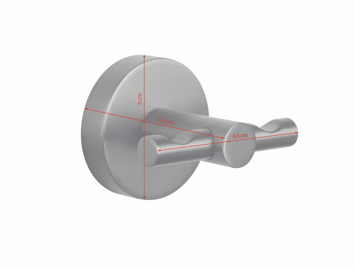 GARDEROBENHAKEN  in Anthrazit  - Anthrazit, Basics, Metall (6,5/5/5,3cm) - Tesa