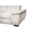 ECKSOFA in Cord Creme  - Creme/Schwarz, Design, Textil/Metall (242/313cm) - Xora