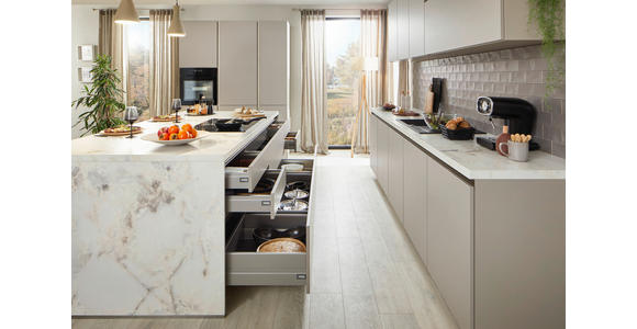 EINBAUKÜCHE   - Cappuccino, Design, Holzwerkstoff - Dieter Knoll