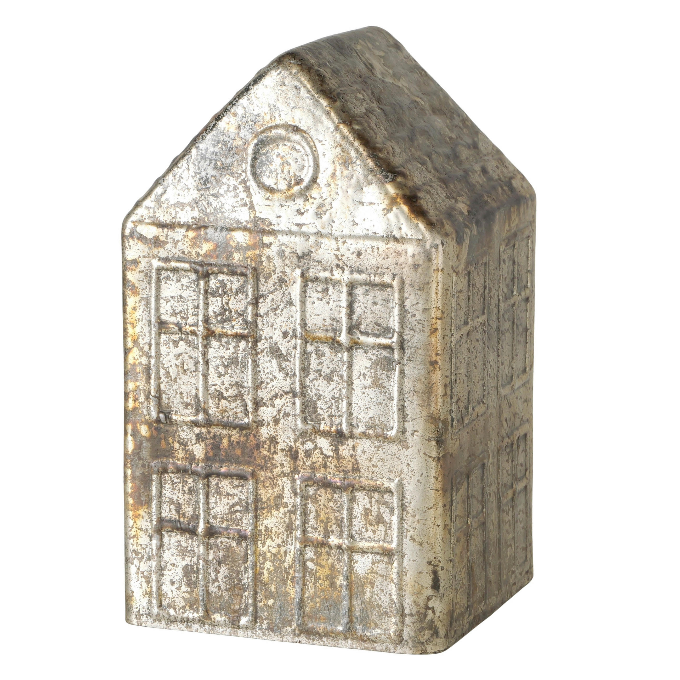 Boltze Home Dekohaus Silber 20.5 cm