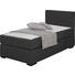BOXSPRINGBETT Webstoff 100/200 cm INKL. Matratze - Anthrazit/Schwarz, KONVENTIONELL, Kunststoff/Textil (100/200cm) - Carryhome