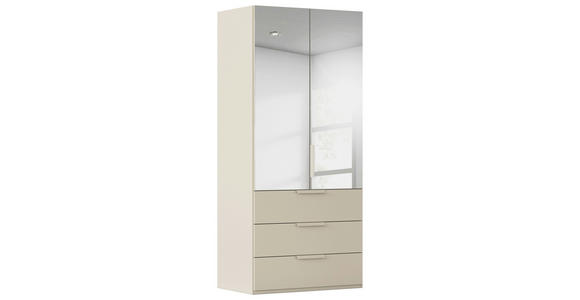 DREHTÜRENSCHRANK 101/223/61 cm,  in Champagner, 2-türig  - Champagner, Basics, Glas/Holzwerkstoff (101/223/61cm) - Novel