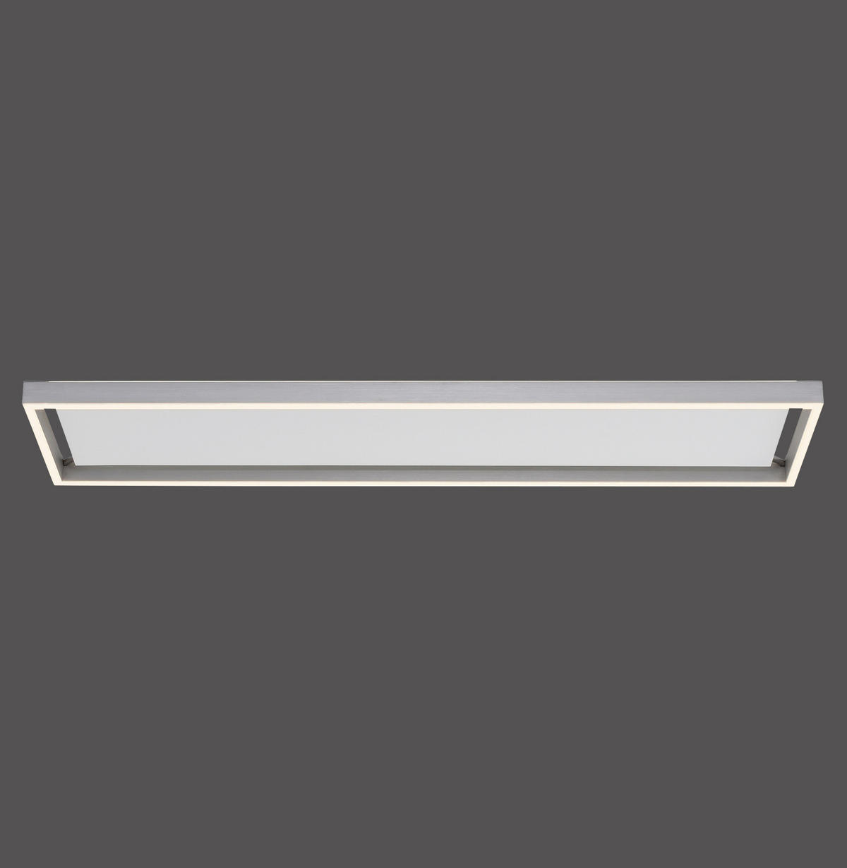 PLAFONIERĂ CU LED - argintiu, Design, plastic/metal (100/25/5,6cm)