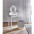 HOCKER Samt Kiefer Grau, Goldfarben  - Goldfarben/Grau, Trend, Holz/Textil (37,5/40/37,5cm) - Xora