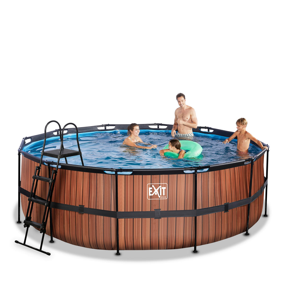 POOL Wood 427/122 cm  - Braun, KONVENTIONELL, Metall (427/122cm) - EXIT Toys