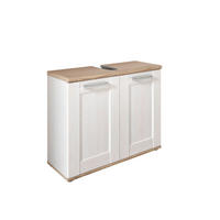 MASCĂ PENTRU LAVOAR 80/66/32 cm  - argintiu/culoare lemn stejar, Romantik / Landhaus, plastic/material pe bază de lemn (80/66/32cm) - Landscape