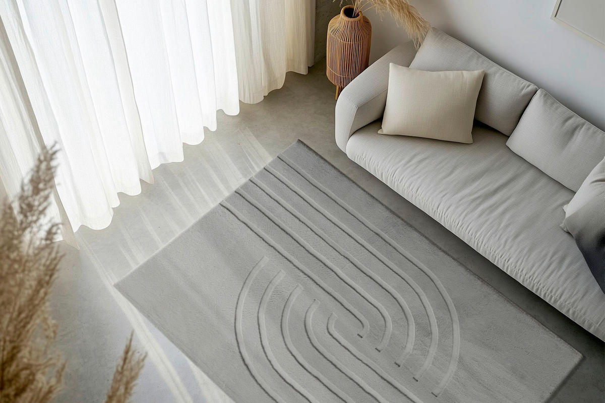 FLACHWEBETEPPICH 160/230 cm My Zen Deluxe Grau  - Grau, Trend, Textil (160/230cm) - Obsession